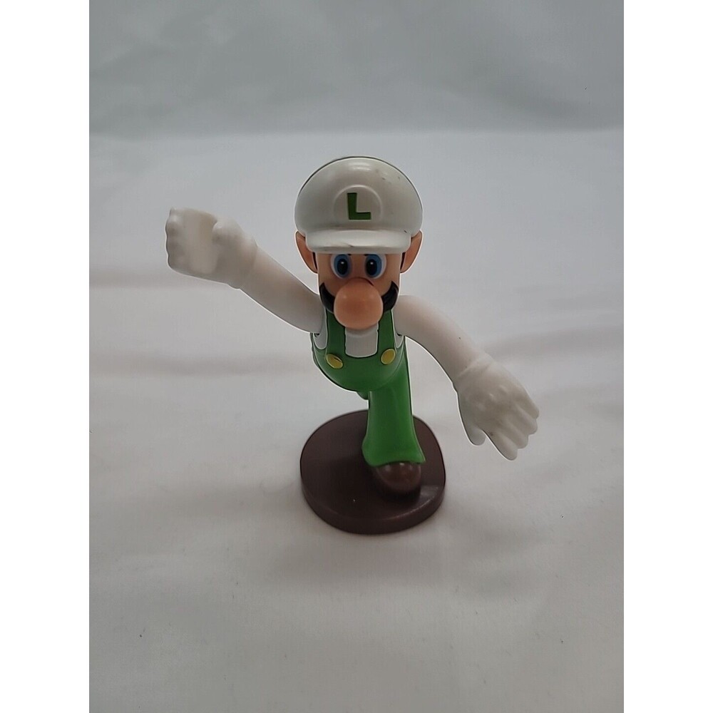 McDonald's Super Mario Luigi Fireball Tosser Happy Meal Toy #7 Cake Topper PVC